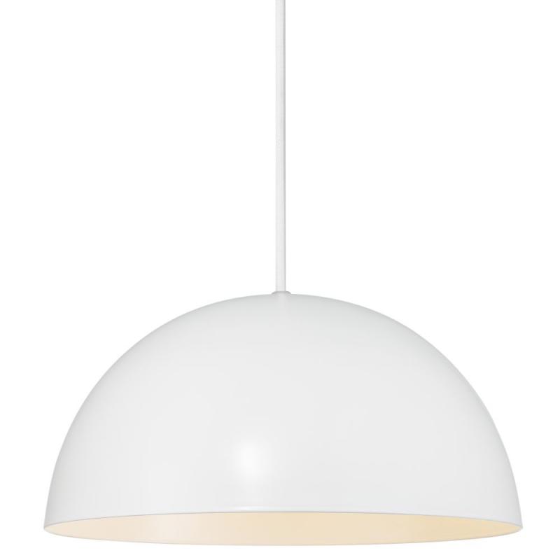 Pendelleuchte ELLEN Weiß mit  Kuppelschirm 30cm